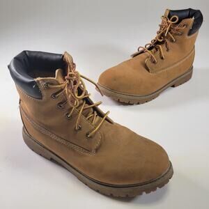 Ozark Trail Men’s Work Boots Size 12 Tan Brown Lace Up Ankle Boots All Man Made
